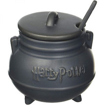 Harry Potter Iron Cast Style Cauldron Ceramic Mug w/ Spoon Black - $26.98
