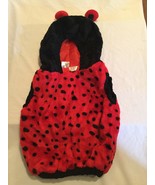 Infants ladybug costume Size 2T Celebration Halloween plush hoodie red b... - £13.36 GBP