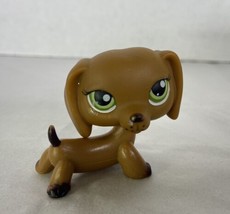 Littlest Pet Shop LPS 139 Brown Dachshund Dog Puppy Figure Toy Authentic Hasbro - £15.48 GBP