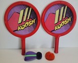 Original Koosh Paddle Ball Racket SET of 2 and Balls OddzOn Outdoor 1991... - $21.23