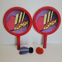 Original Koosh Paddle Ball Racket SET of 2 and Balls OddzOn Outdoor 1991 Vintage - £16.70 GBP