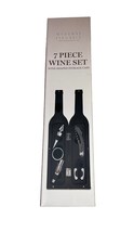 Modern Elegance 7 Piece Wine Tool Set Wine Shaped Storage Case New Great... - $16.04