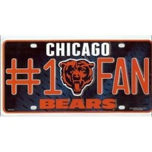 chicago bears nfl football team logo #1 fan license plate usa made - £23.59 GBP