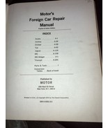 1972 MOTOR&#39;S FOREIGN CAR REPAIR MANUAL - ENGLISH AND ITALIAN EDITION - £6.71 GBP