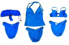 Sunsets Blue, Royal &amp; Periwinkle Swimsuit Separates XS-XL 34D,36D,38D,E-Cup NWT - £31.64 GBP+