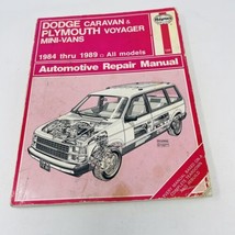 Dodge Caravan  Plymouth Voyager 1984-1989 Automotive Repair Manual Hayne... - $11.87