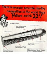 Peters Ammunition 1946 Advertisement Doc Rim Fire Match .22 Caliber DWCC3 - $547.38 MXN