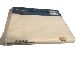 Stevens Mohawk Famous Fine Muslin One Sheet 81x108 Double Bed New 100% C... - $11.88