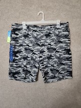 Haggar In Motion Comfort Tech Shorts Mens 40 Gray Camo Stretch NEW - $26.60