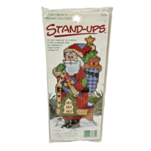 Vintage 1996 Stand Ups Christmas Santa Counted Cross Stitch Kit New Old Stock - $16.56