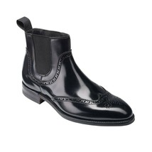 Men&#39;s Black Color Chelsea Jumper Slip On Brogue Toe Wing Tip Leather Ankle Boots - £127.88 GBP+