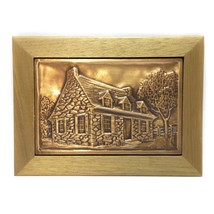 Vintage Country House Hammered Embossed Copper Folk Art  Signed A. Nadeau - £19.44 GBP