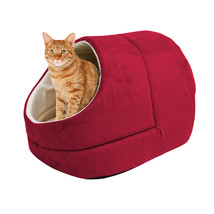 GOOPAWS Cat Cave for Cat and Warming Burrow Cat Bed, Pet Hideway Sleepin... - £27.90 GBP