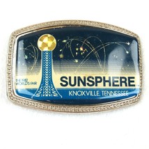 Vintage 1982 Worlds Fair Souvenir Belt Buckle Sunsphere Knoxville Tennessee - £15.98 GBP