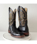 Rod Patrick Mens Cowboy Boots 10.5AA Black Leather Narrow Square Toe Wes... - $222.75