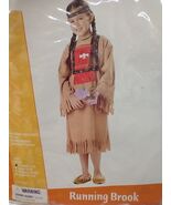Girls Running Brook Costume X-S 4-6 Native American Indian Maiden Thanks... - $180.04 MXN