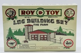 Roy Toy Original The Farm 50  Piece Wood Log Building Set 11 Made In USA - £13.51 GBP