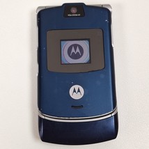 Motorola RAZR V3 Blue Flip Phone (Unlocked) - £35.39 GBP