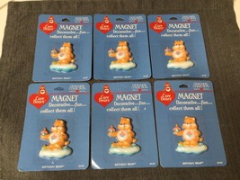 Lot of 6 Vintage 1985 Care Bears Birthday Bear Magnet Gift Idea MOC ~714A - £34.20 GBP