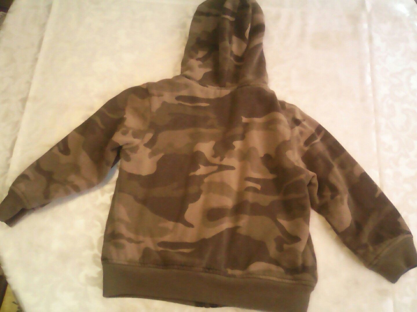 Boys Faded Glory jacket Size 4/5 Camouflage zipper hoody jacket - £6.28 GBP