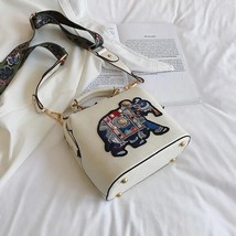 Vintage Embroidered Elephant Bag  Bag Women&#39;s PU Leather Handle One  Crossbody H - £140.36 GBP