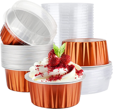 Foil Baking Cups,  30Pcs 5Oz Disposable Aluminum Foil Cups Cupcake Conta... - £15.14 GBP