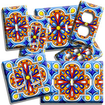 Mexican Talavera Tiles Look Light Switch Outlet Plate Dining Cafe Folk Art Decor - £14.38 GBP+