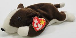 MM) TY Beanie Babies Bruno Stuffed Bull Terrier Dog September 9, 1997 - $7.91
