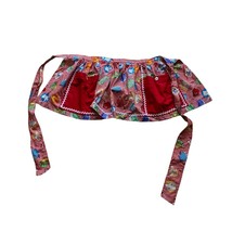 Handmade Apron Red With Apron Pattern Check - $11.00