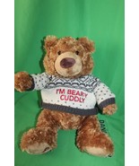 I&#39;m Beary Cuddly Gund Brown Bear Stuffed Animal In Sweater Only At Bloom... - £27.39 GBP