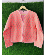 Cotton Quilted Jacket, Indian Handmade Quilted Coat, Women Wear Kantha J... - $532.70 MXN+