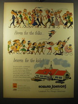 1950 Howard Johnson&#39;s Ad - Haven for the folks heaven for the kids - £14.78 GBP