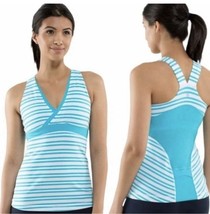 Lululemon deep V Athletic striped tank size 4 - $29.00