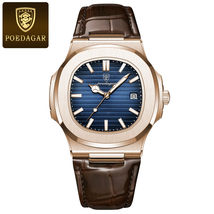 POEDAGAR Top Luxury Square  Watch Date Waterproof Luminous Quartz  Watch... - $25.99+