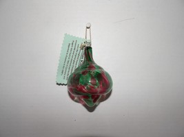 Beautiful Vintage Hand Blown German Kugel Ornament-Tear Drop - £19.89 GBP