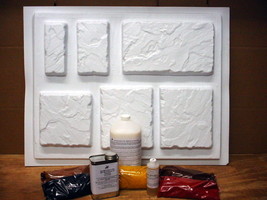 DIY Concrete Wall Cap Molds Kit &amp; Paver Making Kit with 6 Molds &amp; Supplies - £159.83 GBP