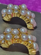 Crystal &amp; faux pearl G.P. earings.C.1995. - $15.00