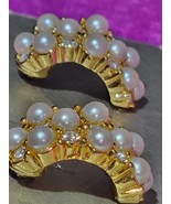 Crystal &amp; faux pearl G.P. earings.C.1995. - $20.57 CAD