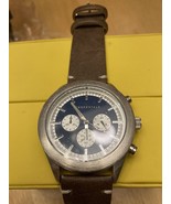 aeropostale mens faux leather chrono analog watch - $41.16 CAD
