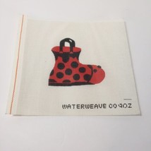 Lady Bug Rain Boot Needlepoint Canvas Waterwise 18 Count 8&quot; x 8&quot; - £23.65 GBP