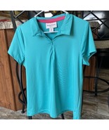 Tommy Bahama Golf Women’s Short Sleeve Turquoise Shirt With Zipper Size ... - $24.99