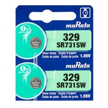 Murata 329 Battery SR731SW 1.55V Silver Oxide Watch Button Cell (10 Batt... - $5.90+