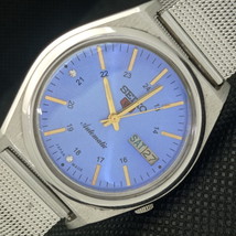 Vintage Seiko 5 Automatic 7009A Japan Mens DAY/DATE Blue Watch 621c-a415304 - £30.56 GBP