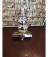 December Home Christmas / Holiday Silver Snowman Stocking Holder-NEW-SHI... - $1,096.25 MXN