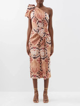 Ulla Johnson Women&#39;s New Idra Ikat Printed One Shoulder Cotton Short Dre... - $183.60