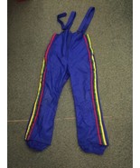 vintage Snowmobile Sears retro punk 1970s Ski Pants Bibs rainbow stripes... - $149.99