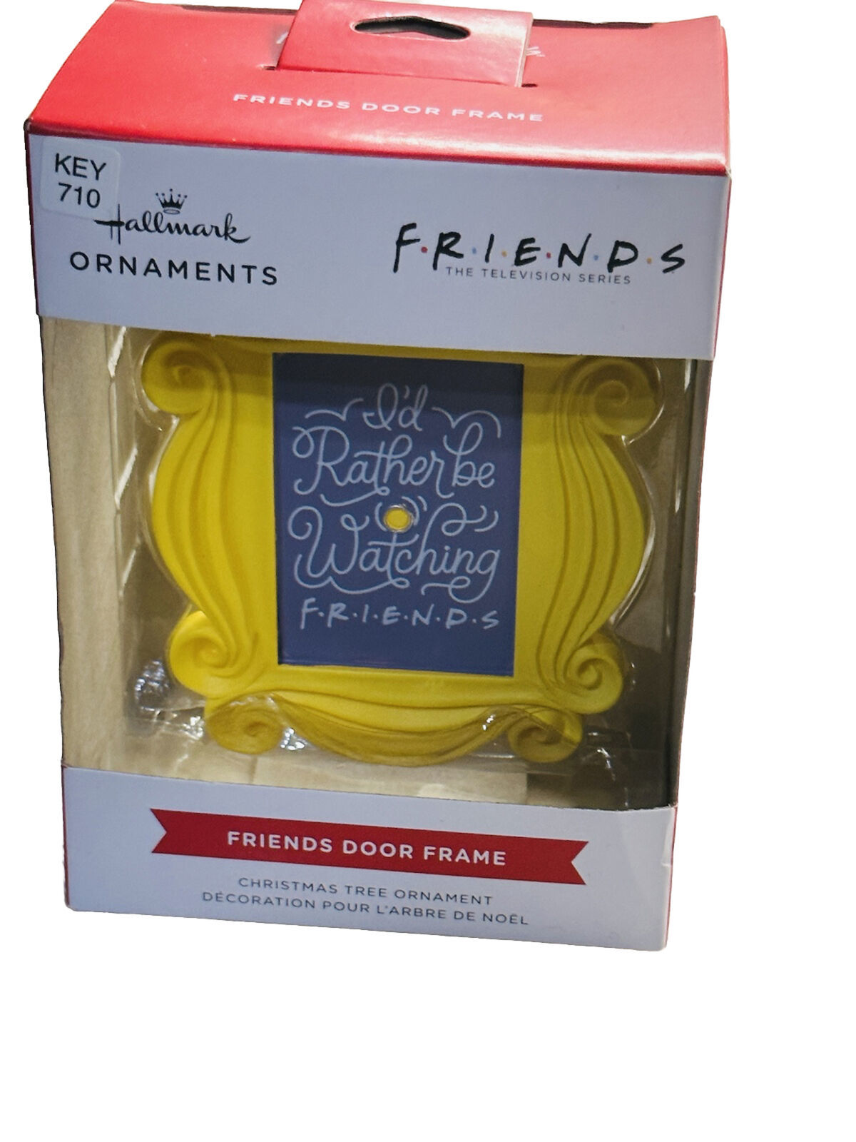 Hallmark ornament I'd rather be watching Friends  door frame-Holds Photo.2”x1.5” - £44.22 GBP