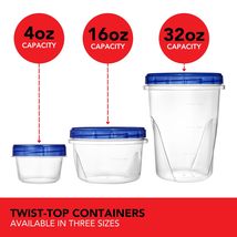 Stock Your Home 4oz Plastic Containers with Twist Top Lids (6 Pack), 1/2 Cup Sma - £11.17 GBP