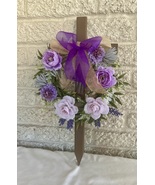 Cemetery cross , grave decoration for spring, memorial for grave at ceme... - $486.04 MXN