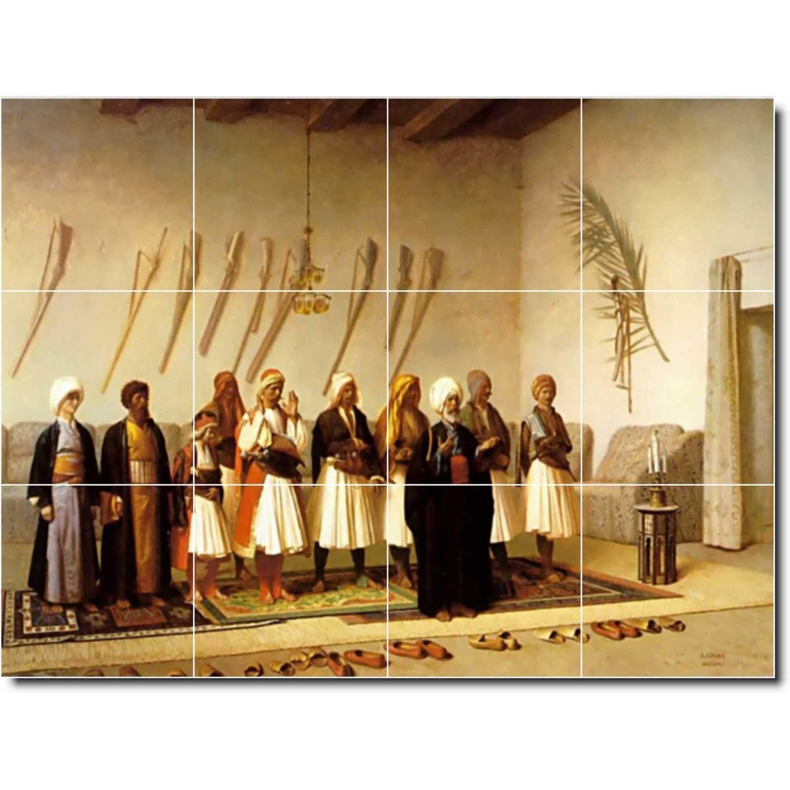 Gerome jean prayer in the house of an arnaut chief
